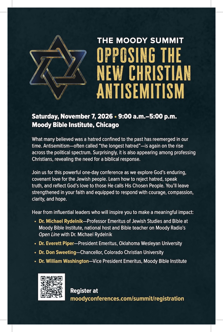 The Moody Summit Opposing the New Christian Antisemitism 2026 Promotional Poster